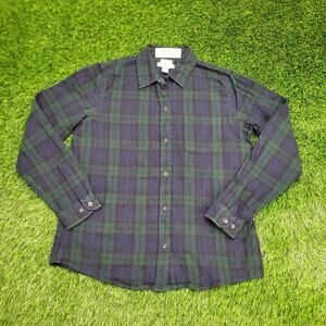 LL-Bean Boyfriend Plaid Flannel Shirt Womens Small 20x25 Baggy